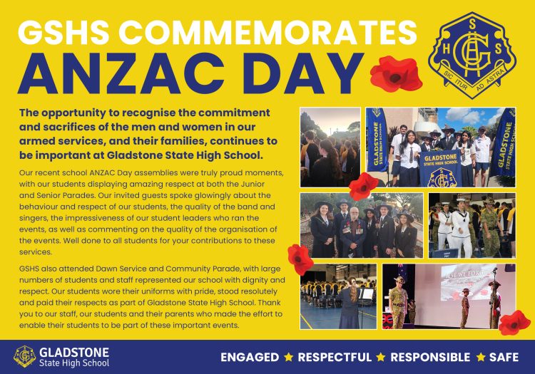 GSHS Commemorates ANZAC Day