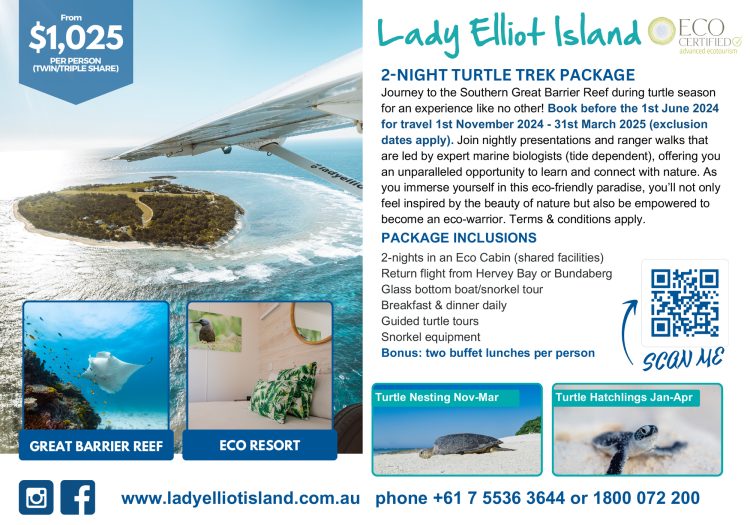 2 Night Turtle Trek Package at Lady Elliot Island 🐢🐠