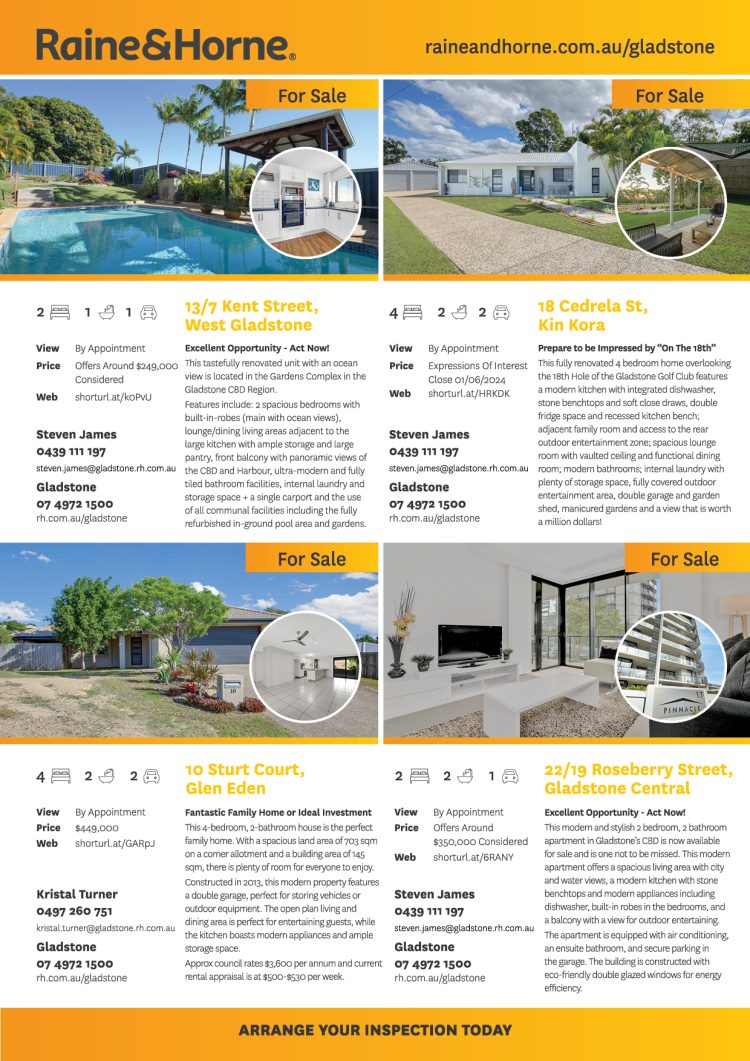 Current Listings with Raine and Horne Gladstone