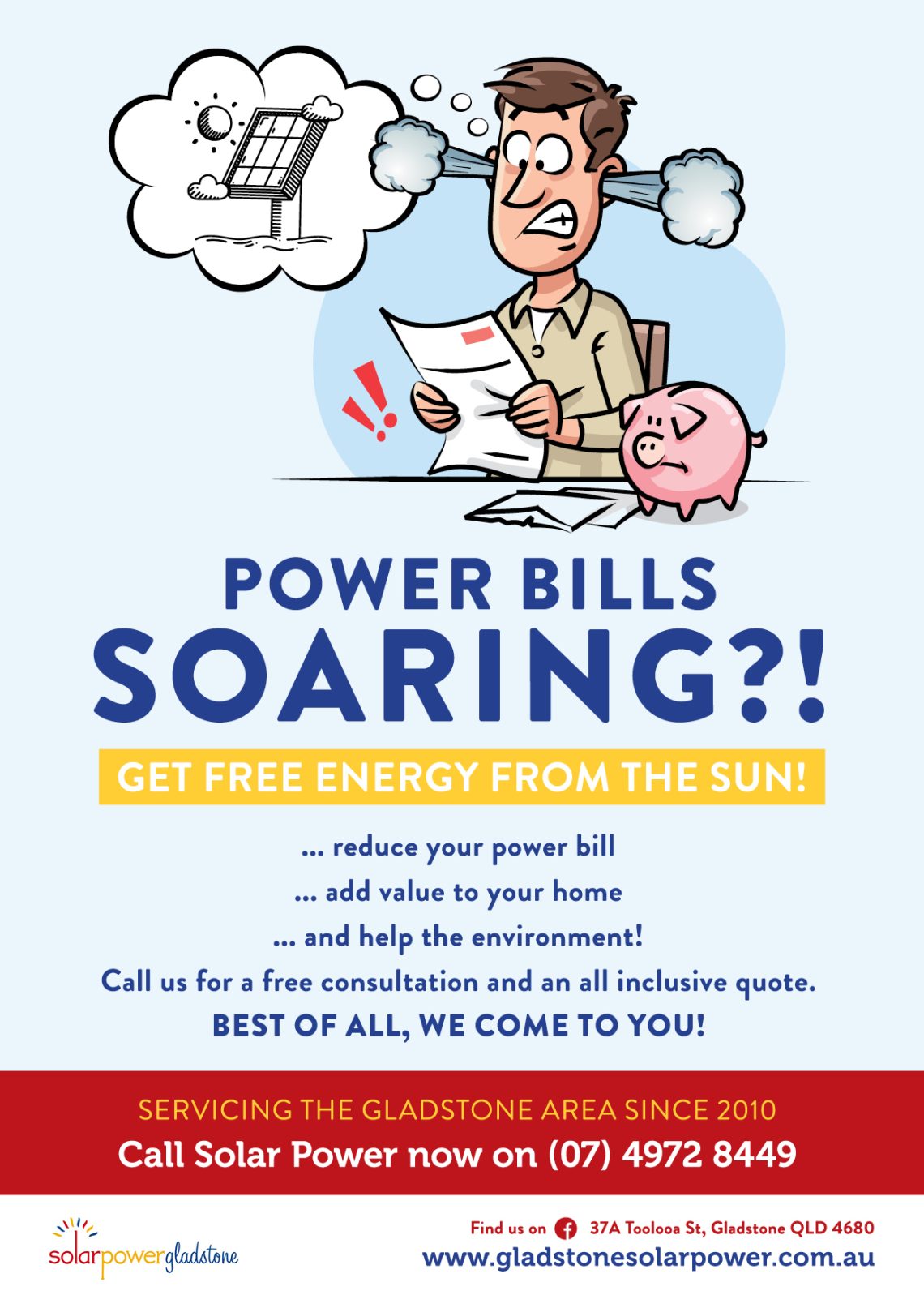Power bills soaring? Get free energy from the sun – Solar Power Gladstone