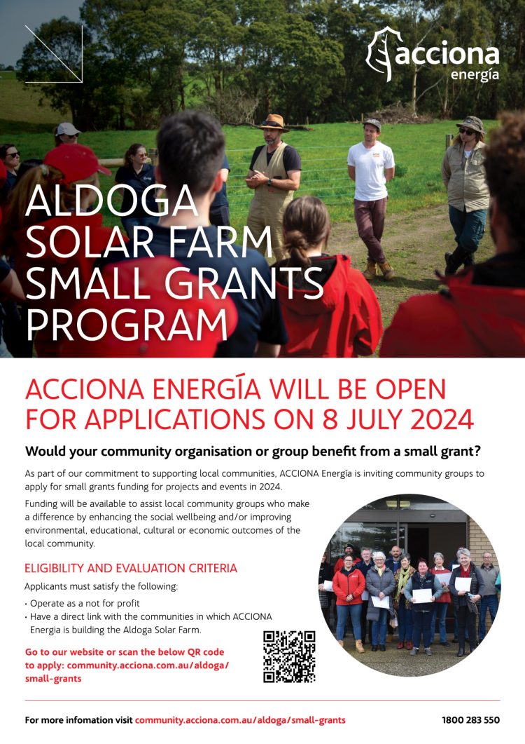 Aldoga Solar Farm Small Grants Program