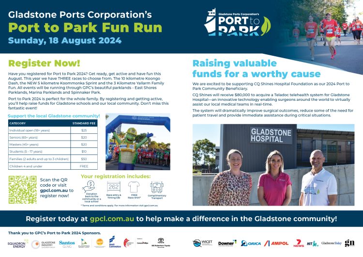 GPC’s Port to Park Fun Run – Sunday 18th August 2024
