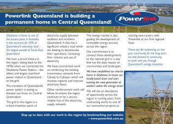 Powerlink Queensland is building a permanent home in Central Queensland