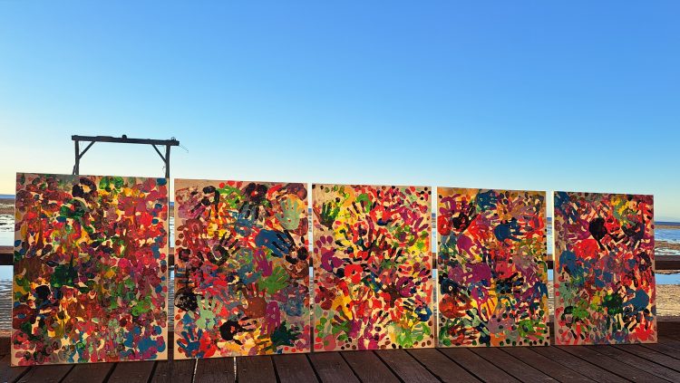 The sun sets on another amazing FND Artworks Project – “Hands on Heron”