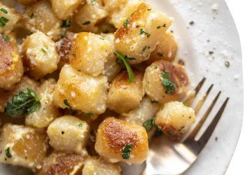 Lemon Parmesan Cauliflower Gnocchi