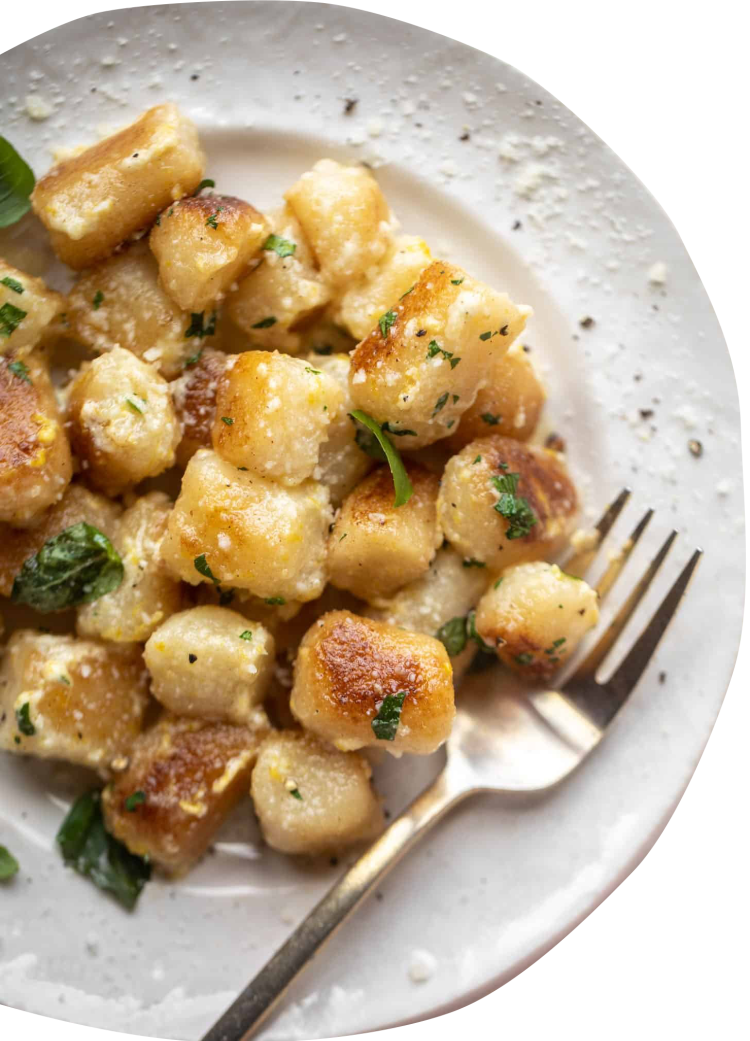 Lemon Parmesan Cauliflower Gnocchi