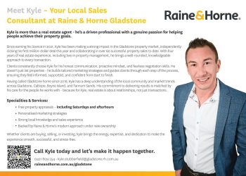 Meet Kyle – Your Local Sales Consultant at Raine & Horne Gladstone