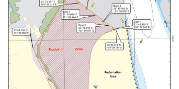 Temporary Marine Exclusion Zone in Place for Gladstone’s Northern Land Expansion Project