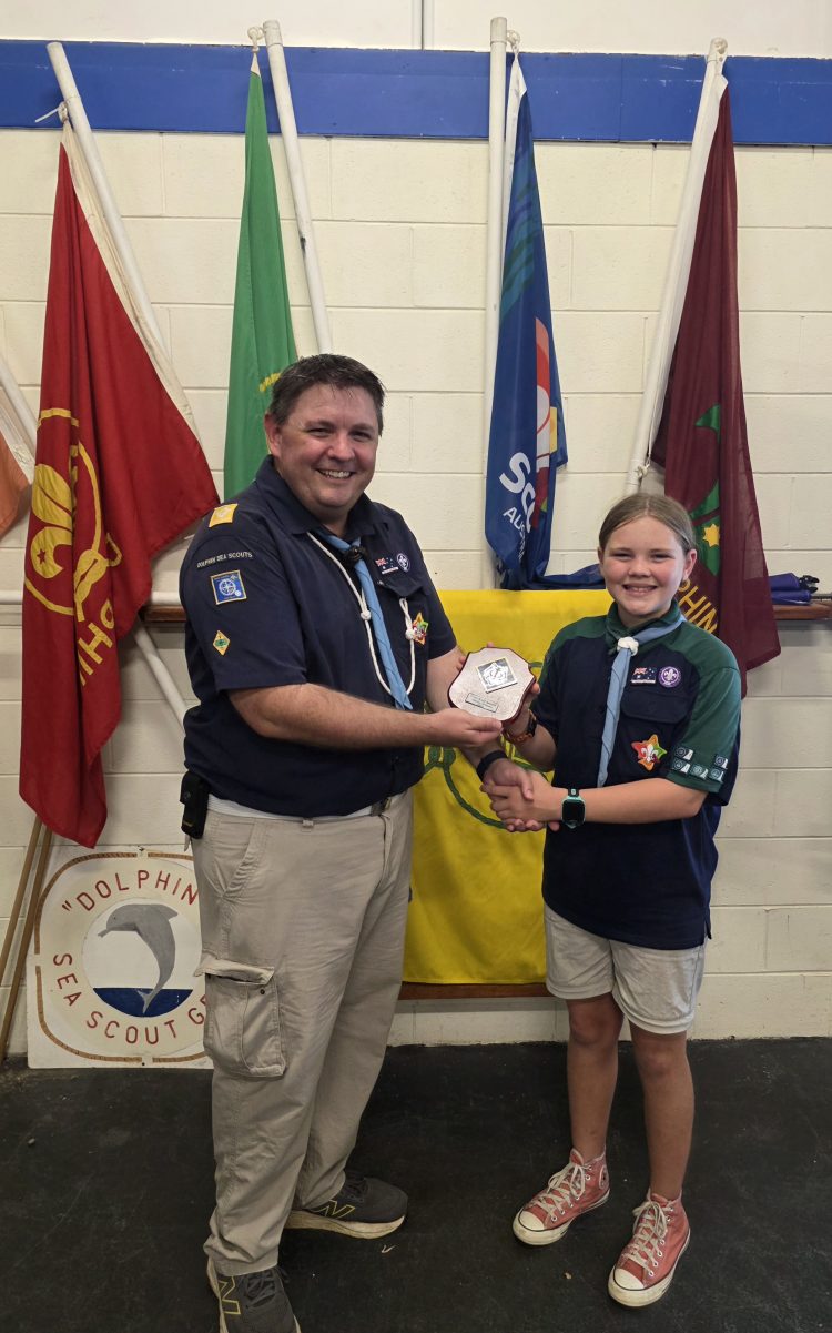 Dolphin Cub Scout Earns Grey Wolf Award