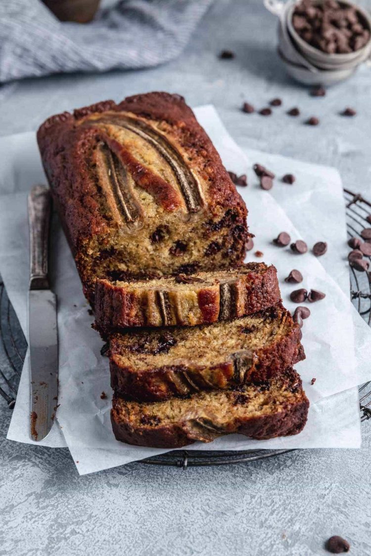 Brown butter chocolate chip banana bread recipe