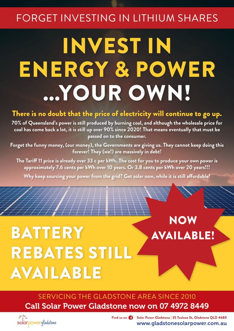 Solar Power Gladstone – Invest in Energy and Power