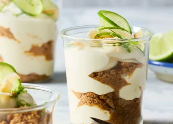Recipe- Lime & ginger cheesecake pots