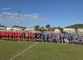 Gladstone Players and Army Clash in Friendly Football Game 