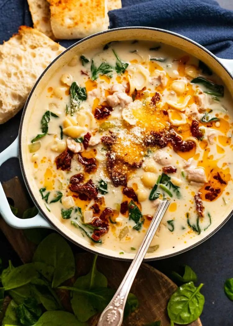 Creamy Tuscan Chicken Soup 