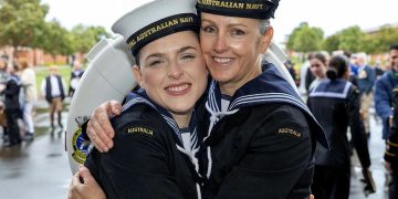 Mother And Daughter Sailing Side By Side   