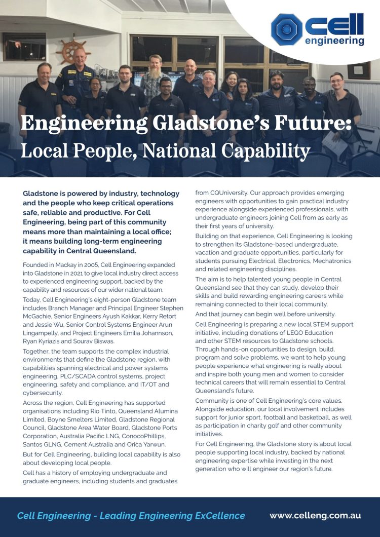 Engineering Gladstone’s Future: Local People, National Capability