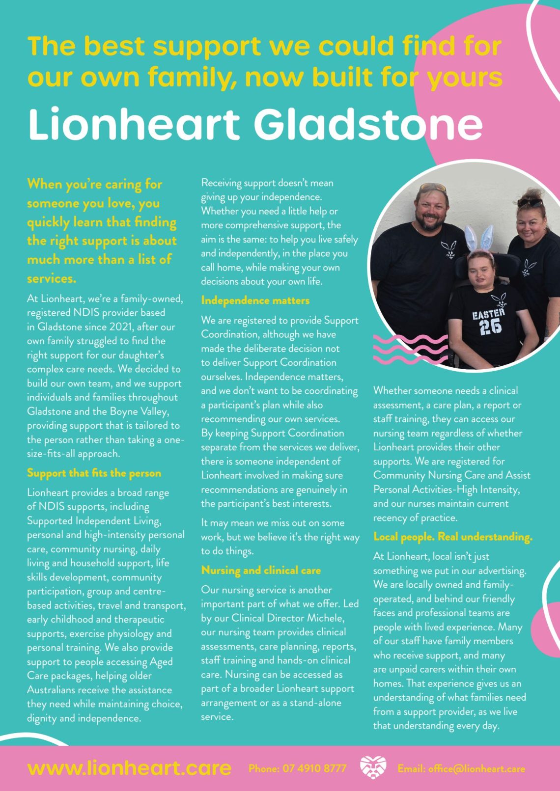 Lionheart Gladstone: The best support we could find for our own family, now built for yours!